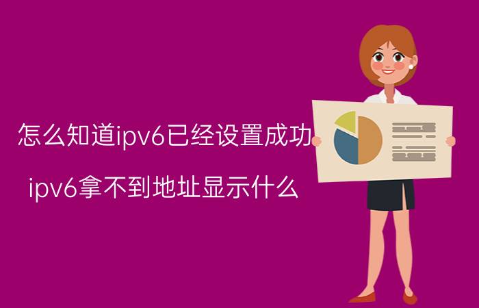 怎么知道ipv6已经设置成功 ipv6拿不到地址显示什么？